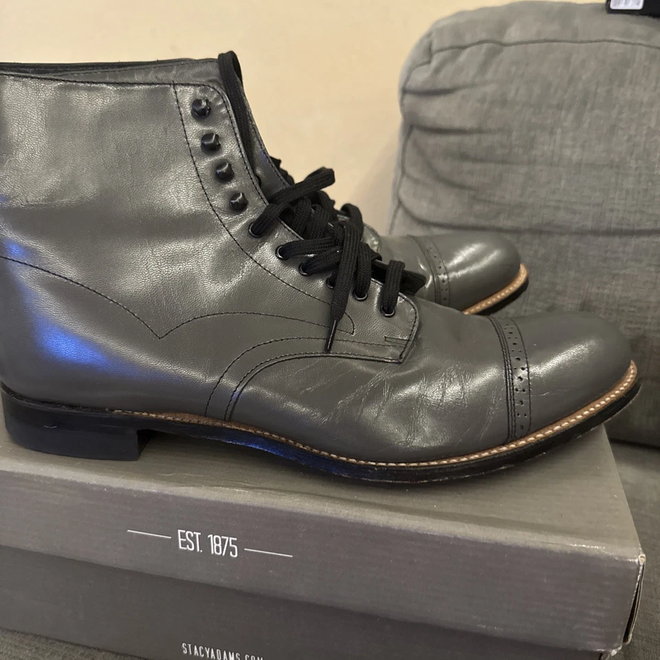 Zapatos de vestir para hombre Stacy Adams gris talla 11,5 D Foto 4 de 4