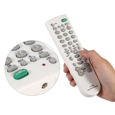 1Pc Universal TV Remote Control Unit TV-139F Replacement Controller White Fit