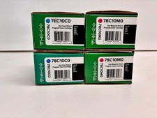4 Genuine Lexmark CS/CX420,520,620 Cyan Magenta Toners 78C10C0, 78C10M0