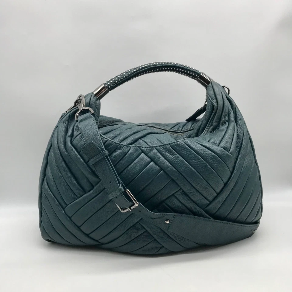 Сумка хобо Kenneth Cole синяя стеганая кожа - Изображение 2 из 4