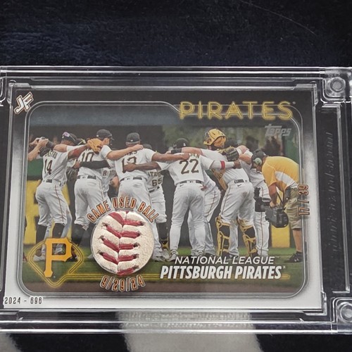 2024 Topps Update Pittsburgh Pirates Game Used Ball Relic RED SEAM /39 #17/39 SP
