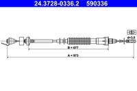 Kupplungsseil Kupplungszug Ate 24.3728-0336.2 FüR Lancia Fiat Peugeot CitroËN U6