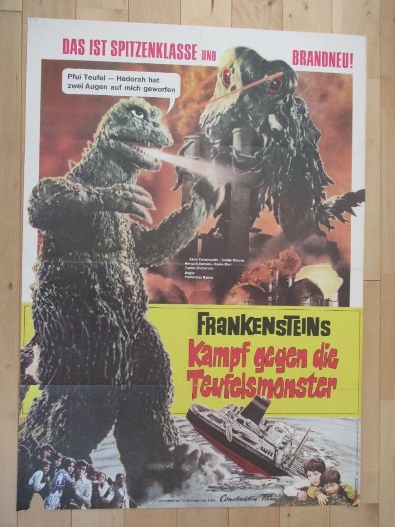 Theatrical Movie Poster Godzilla Vs. Hedorah German Version 1 Sheet F/S-M412 fro