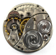 Vintage Elgin Grade 314 12s 15J Hunting Pocket Watch Movement lot.fm