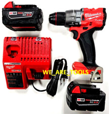 Milwaukee FUEL 2904-20 Hammer Drill, 2 48-11-1828 3.0 Batteries, Charger M18