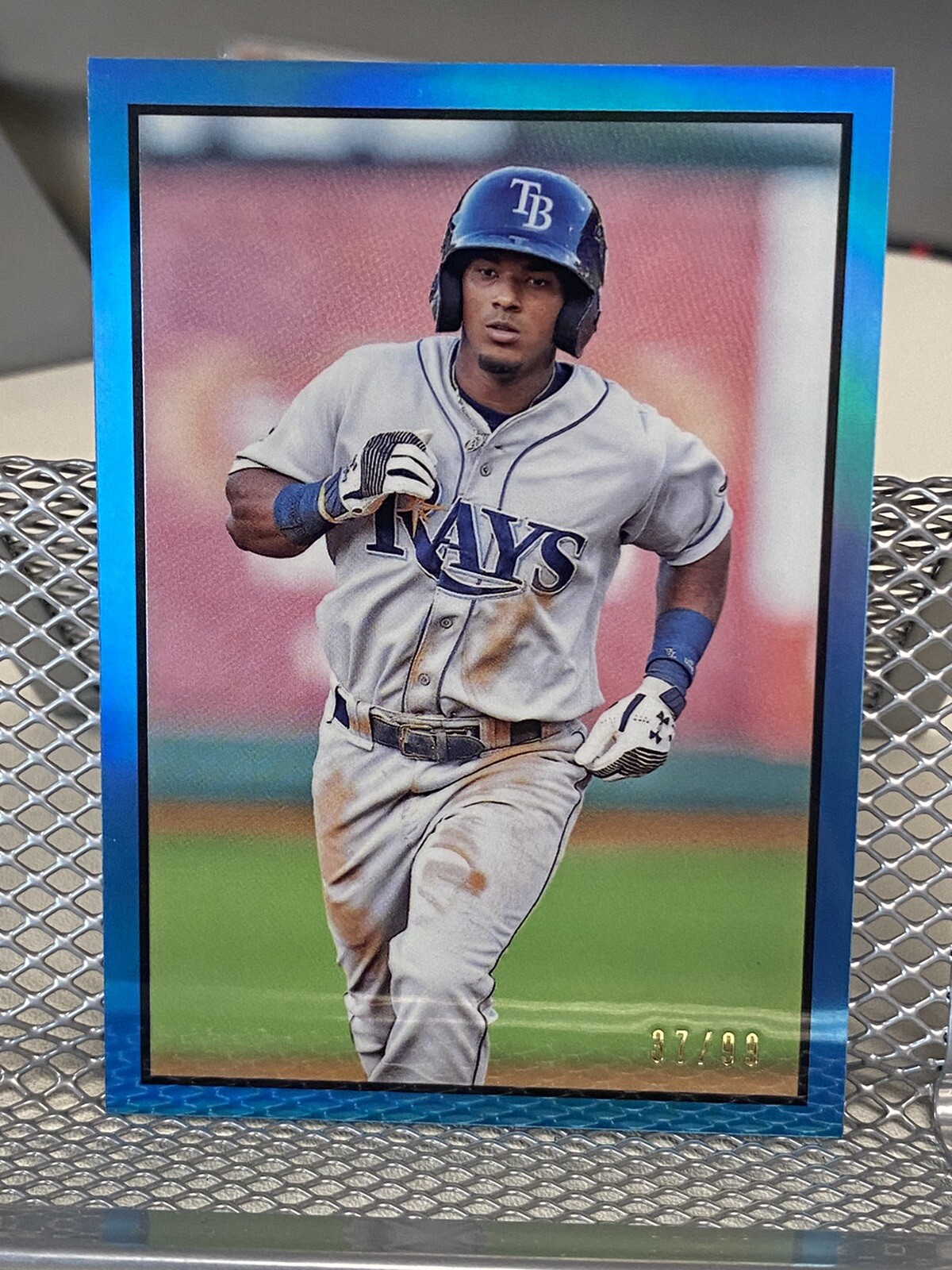 WANDER FRANCO 2019 Bowman Heritage BLUE CHROME REFRACTOR /99 Topps Exclusive