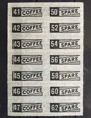 14 x Advertising Stamp Coffee * 41 - 47 * / Save * 50 - 62 * / Discount Stamp * Block