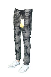 Mens-skinny-slim-fit-stretch-biker-denim-jeans-ROCKSTAR-MOTO-FASHION-JEAN-zipper