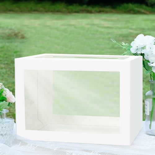 Mulbozy Gift Cards Box Holder with Clear Window for Wedding Receptions