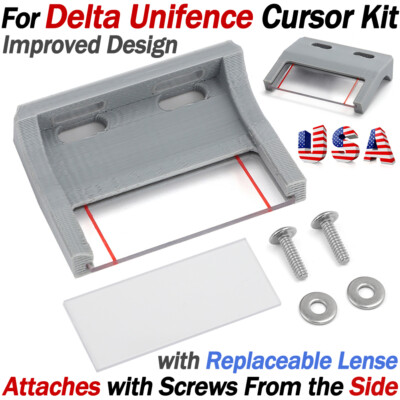 #ad For Delta Unifence Table Saw Cursor w Fence End Caps amp; Lense Attach From Side $10.99