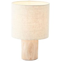 Brilliant Lampe, Pia Tischleuchte Natur, 1X A60, E27, 40W, Holz Aus Nachhaltiger