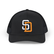 Vintage San Diego Padres Embroidered Trucker Hat Mesh Adjustable Snapback