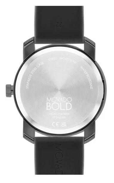 RELÓGIO MASCULINO MOVADO 3601039 TREND PROPEL MOSTRADOR PRETO PULSEIRA DE SILICONE PRETO - Imagem 3 de 4