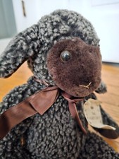 Vtg Russ Berrie Lil Trubbles Sheep Lamb BrownishGray Black 13" Plush Stuffed Toy