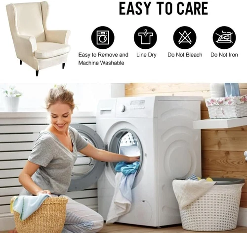 2-Piece Set Wing Back Chair Covers Stretch Wing Chair Slipcovers Armchair Covers - Bild 109 von 109