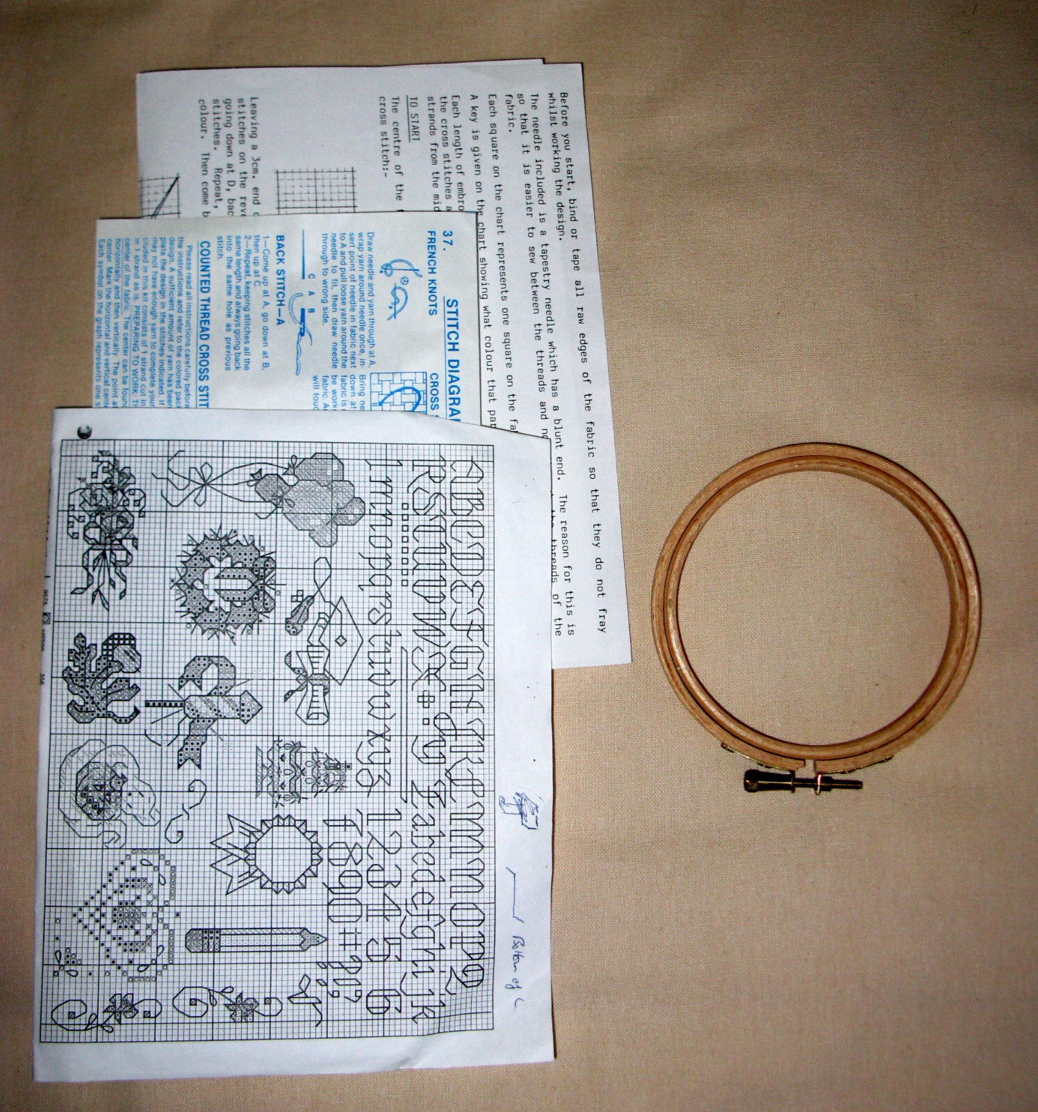 Embroidery cross stitch threads, winders, hoop, boxed eBay