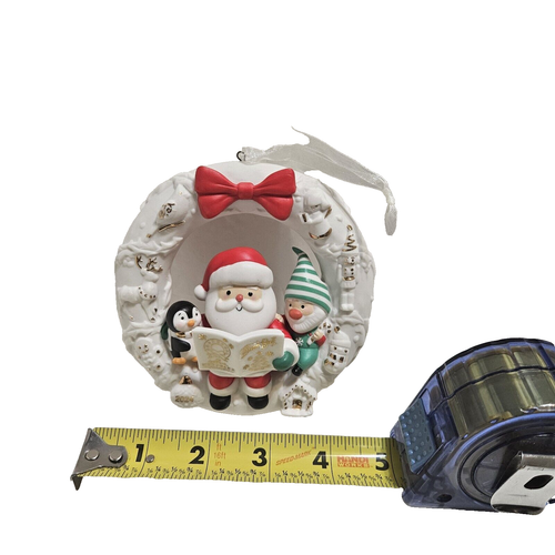 2024 Hallmark Wreath of Memories Porcelain 14k Gold Ornament NIB - Picture 12 of 14