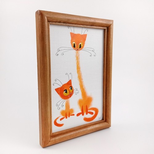 Funny gift picture Cat handmade painting graphics wall decor by Ukrainian artist - Picture 3 of 14