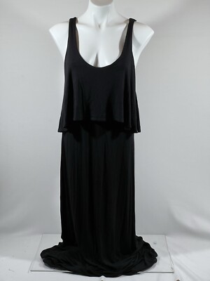 Rolla Coster Dress Women's Large Black Halter Hi Lo Sleeveless Summer Fashion