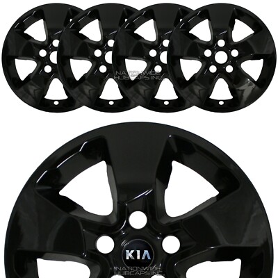 for Kia Soul 2017-19 Black 16'' Wheel Covers Rim Skins Hub Caps fits Alloy Wheels