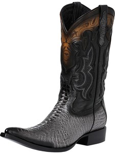 botas vaqueras grises