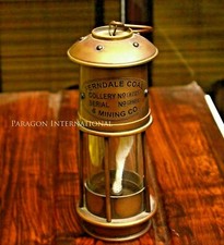 Antique Brass 7" Miner Oil Ship Lantern Maritime Lamp Home Christmas Decor