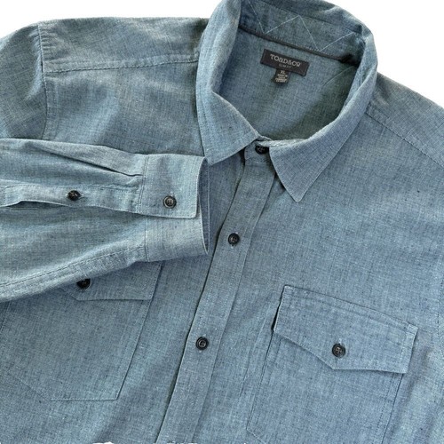 Toad & Co Oxford Vault Slim Fit Shirt Men's XL Long Sleeve Button Up Blue
