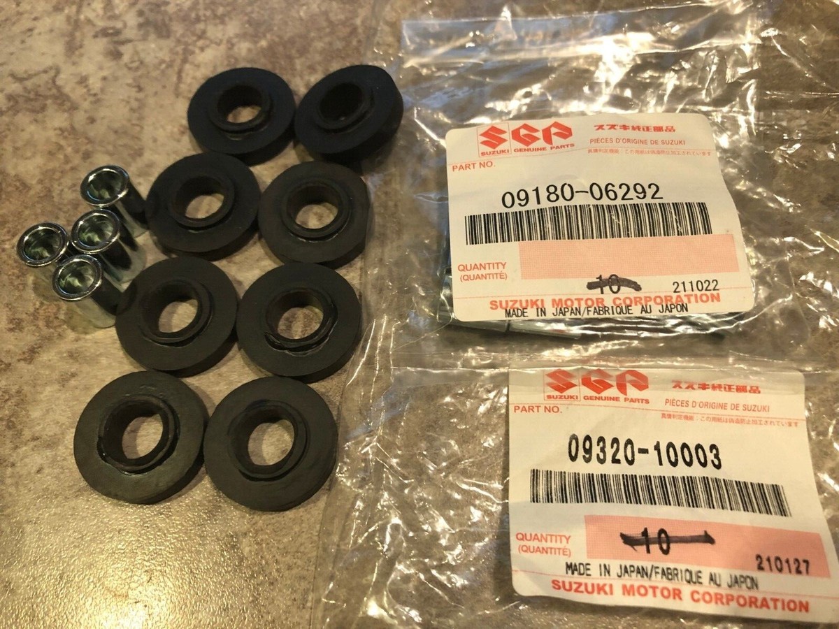 4= Suzuki OEM Front Fender Rubber & Insert TM100 TM125 TM250 TM400