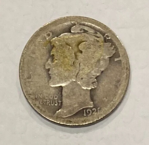 1921-D Silver Mercury Dime, AG Condition, Key Date In Series!