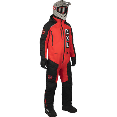 FXR Snowmobile Mens Recruit F.A.S.T. Insulated Monosuit - Black/Red