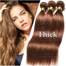 Indian Unprocessed Virgin Human Hair Extensions Wavy Straight Weft/1/2/3 Bundles