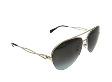 Coach Women's Sunglasses Aviator Light Gold/Grey Gradient HC7124 90058G 275 NWT
