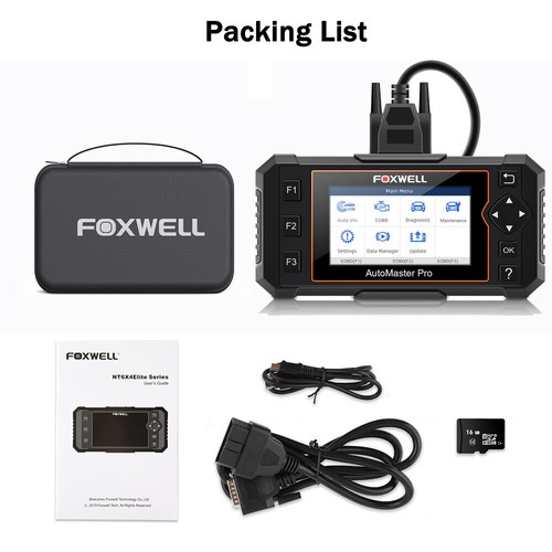 FOXWELL NT614 ELITE OBDii Scanner SRS ABS ENGINE AT EPB OIL Auto Diagnostic Tool - Picture 5 of 16