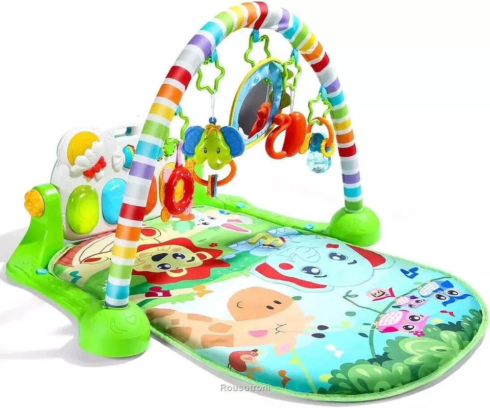 Cute stone Baby Gym Play Mat, Play Piano Gym with Tummy Time Activity