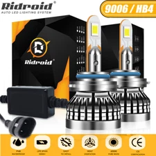 RIDROID 9006 LED Headlight Bulb Conversion Low Kit Beam White Super Bright 6500K