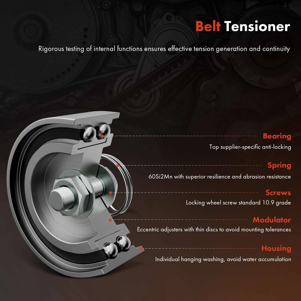 3x Serpentine Belt Drive Component Kit for Mercedes-Benz E400 C43 AMG C450 AMG - Image 4 of 4
