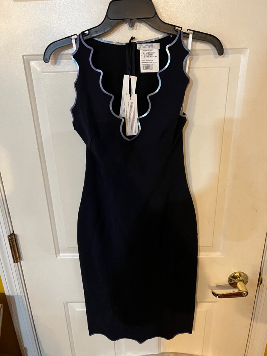 versace collection blue dress Frankies Bikinis | Sadie Embroidered Mini Dress main image 1
