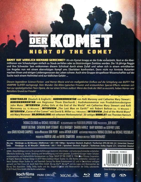 NIGHT OF THE COMET *1984 / 2 Disc Special Edition Mediabook* NEW RB Blu Ray - Image 2 of 2