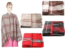 #3658 Women's Sweater Poncho Cape Shawl Acrylic Multiple-Color Geometric Prints