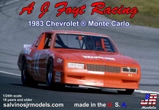 Salvino's JR 1/24 AJ Foyt 1983 Chevrolet Monte Carlo Plastic Model Kit AJMC1983D