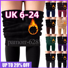 Winter Thermal Leggings Thick Ladies Fleece Lined Warm High Waist Tummy Control*