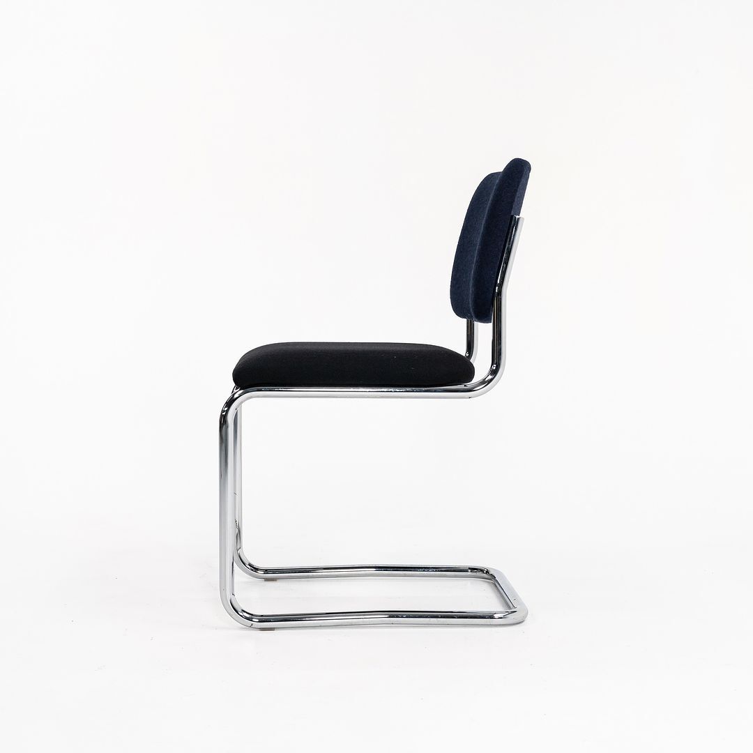 2019 Marcel Breuer for Knoll Cesca Armless Side Chair in Blue and