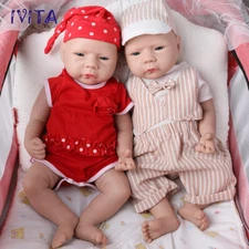 IVITA 18'' Full Silicone Reborn Baby Boy|Girl Vivid Newborn Silicone Doll