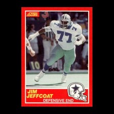 Jim Jeffcoat 1989 Score Dallas Cowboys #143 R329O 13