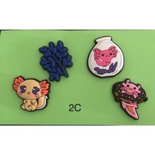 Shoe Charms, Jibbitz, Jibz Cute Axolotl 4 Pcs/2C