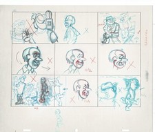 Tom & Jerry Kids Storyboard Hand-drawn Animation Hanna Barbera Babet 1992 S1-010