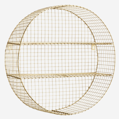Golddraht Rund Regal Kreis Messing Rund Gitter Regal Bad Vitrine