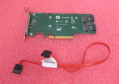 HP 759238-001 759505-001 SATA M.2 Dual Drive PCIe Riser Card + Kabel