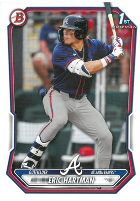 2026 Bowman Baseball Prospects BP-102 Eric Hartman, Atlanta Braves