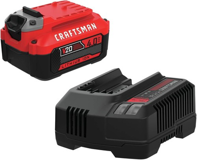 #ad Craftsman 20 Volt CMCB204 CK 4.0Ah Lithium Ion Battery amp; Charger $59.00